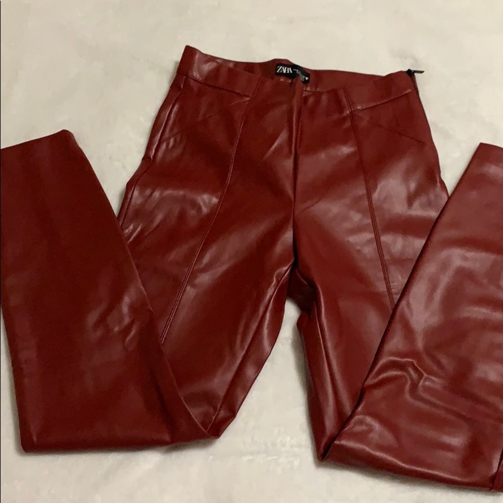 Zara faux leather pants
